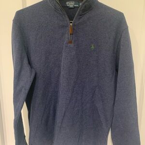 Polo Ralph Lauren Blue Quarter-Zip Sweater A9